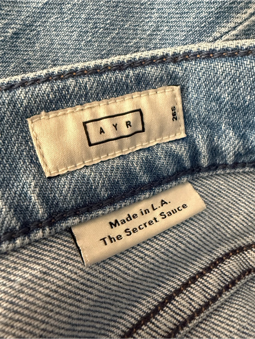 AYR The Secret Sauce jeans 26SHORT